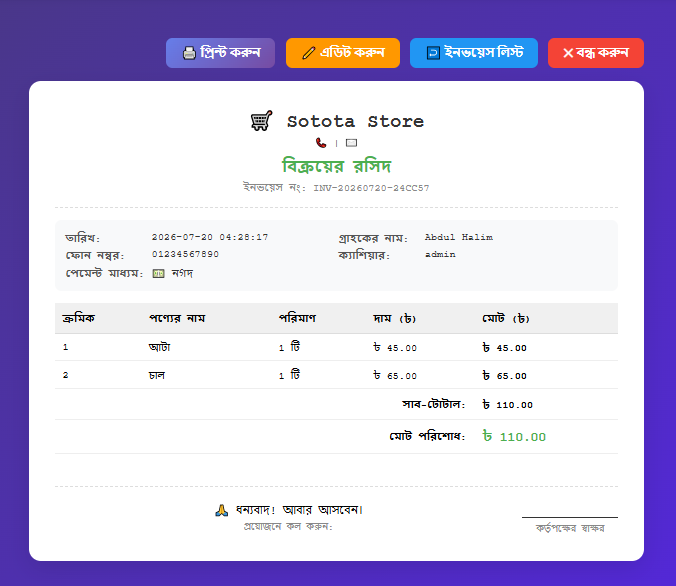Invoice Detail