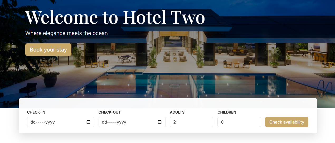 Hotel Two - Complete Hotel Management & Booking Website